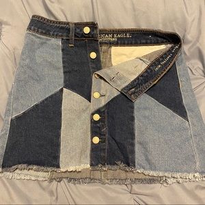 American Eagle denim skirt two toned high rise
